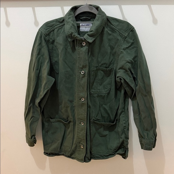 Old Navy Jackets & Blazers - Old Navy Green Utility Denim Jacket